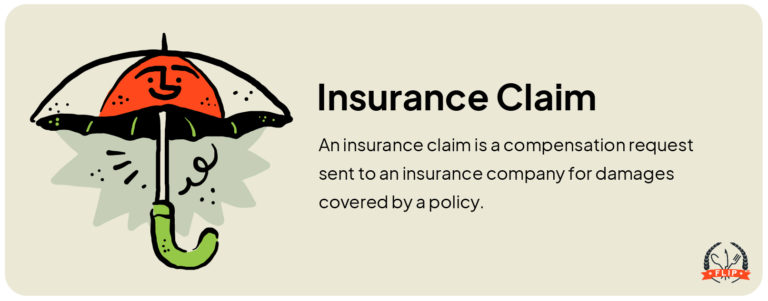 Insurance claim definition.