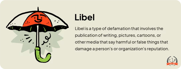 Libel definition.