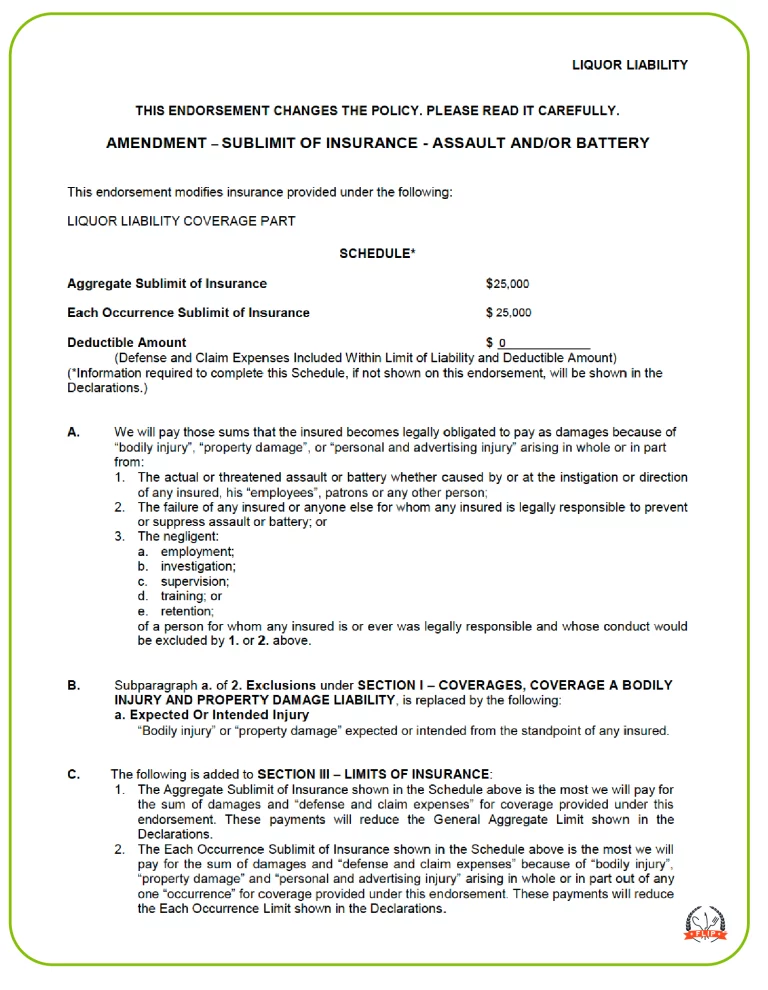 Example of assault and battery.