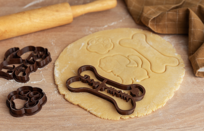 Homemade dog treat dough.